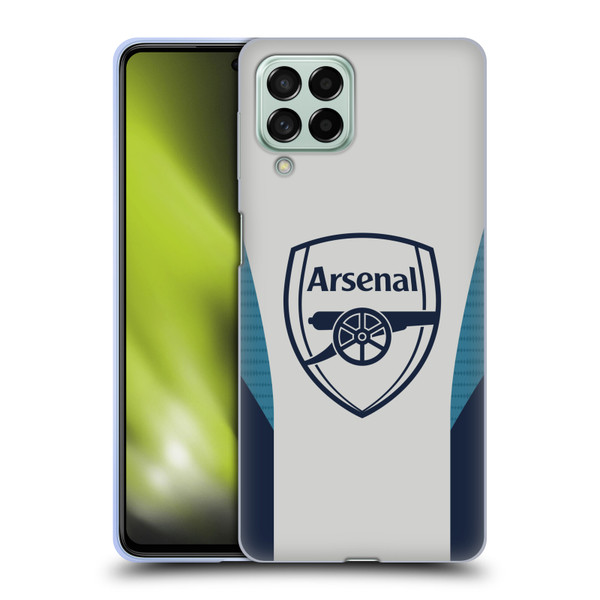 Arsenal FC Training Patterns Grey Soft Gel Case for Samsung Galaxy M53 (2022)