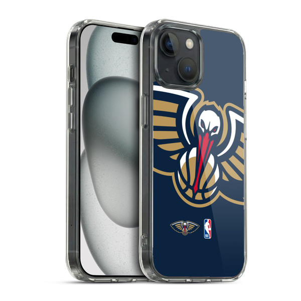 NBA New Orleans Pelicans Logo Oversized Soft Gel Case for Apple iPhone 15 & MagSafe