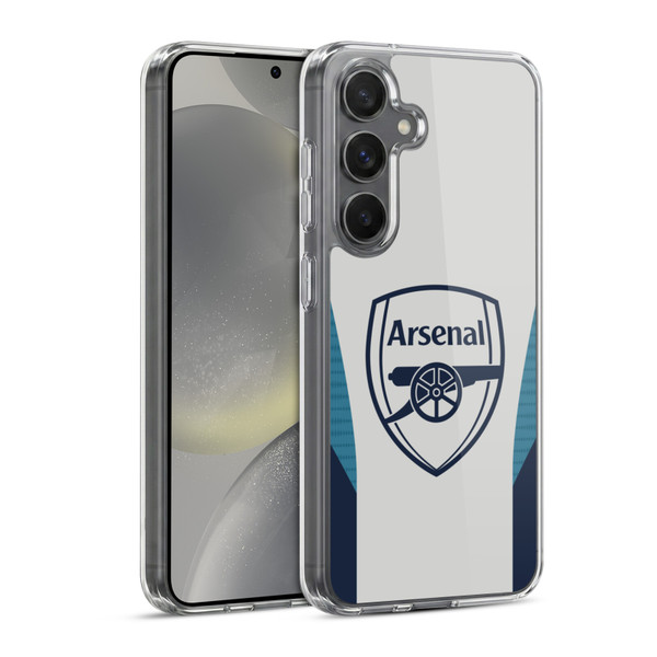 Arsenal FC Training Patterns Grey Soft Gel Case for Samsung Galaxy S24 5G & MagSafe