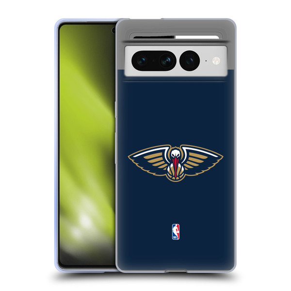 NBA New Orleans Pelicans Logo Navy Blue Soft Gel Case for Google Pixel 7 Pro