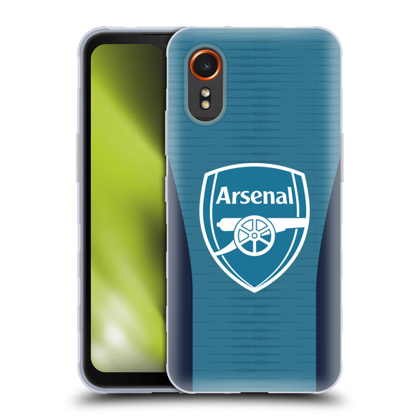 Arsenal FC Training Patterns Blue Soft Gel Case for Samsung Galaxy Xcover7 5G