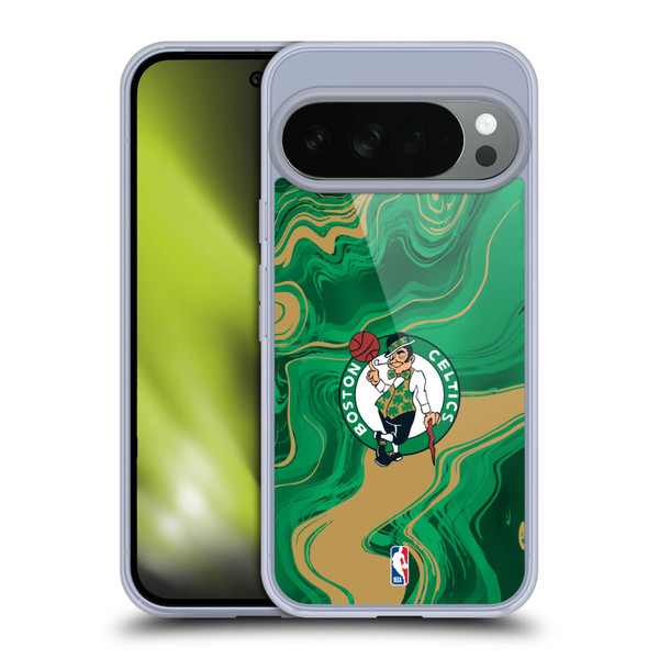 NBA Boston Celtics Marble Agates Soft Gel Case for Google Pixel 10