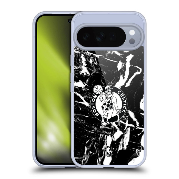NBA Boston Celtics Black Marble Soft Gel Case for Google Pixel 10 Pro XL