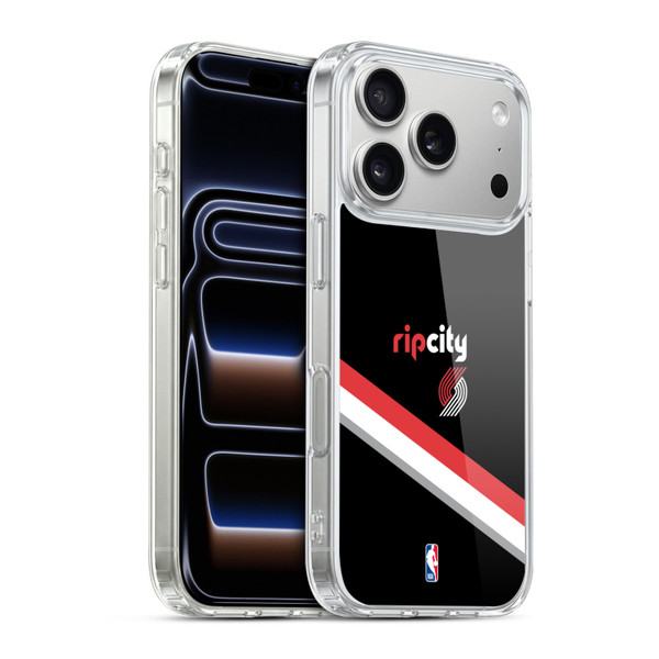 NBA Portland Trail Blazers Logo Black Design Soft Gel Case for Apple iPhone 17 Pro