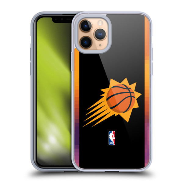 NBA Phoenix Suns Logo Black Design Soft Gel Case for Apple iPhone 11 Pro & MagSafe