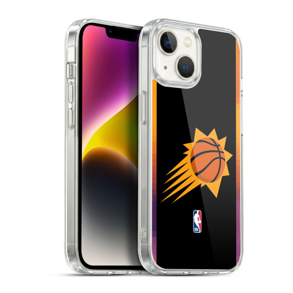 NBA Phoenix Suns Logo Black Design Soft Gel Case for Apple iPhone 14