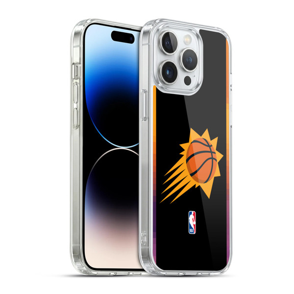 NBA Phoenix Suns Logo Black Design Soft Gel Case for Apple iPhone 14 Pro Max & MagSafe