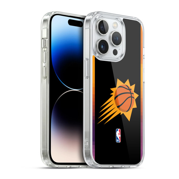 NBA Phoenix Suns Logo Black Design Soft Gel Case for Apple iPhone 14 Pro & MagSafe