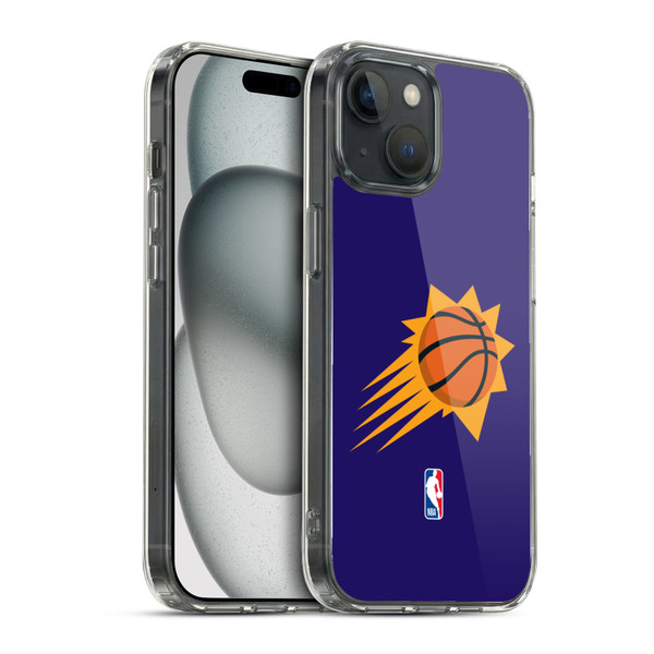 NBA Phoenix Suns Logo Purple Soft Gel Case for Apple iPhone 15 & MagSafe