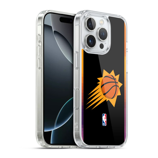 NBA Phoenix Suns Logo Black Design Soft Gel Case for Apple iPhone 16 Pro & MagSafe