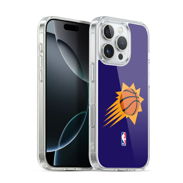 NBA Phoenix Suns Logo Purple Soft Gel Case for Apple iPhone 16 Pro & MagSafe