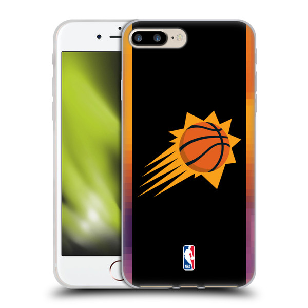 NBA Phoenix Suns Logo Black Design Soft Gel Case for Apple iPhone 7 Plus / iPhone 8 Plus & MagSafe