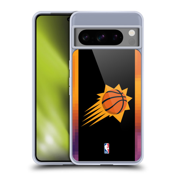 NBA Phoenix Suns Logo Black Design Soft Gel Case for Google Pixel 8 Pro