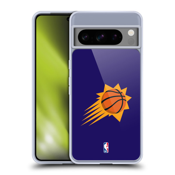 NBA Phoenix Suns Logo Purple Soft Gel Case for Google Pixel 8 Pro