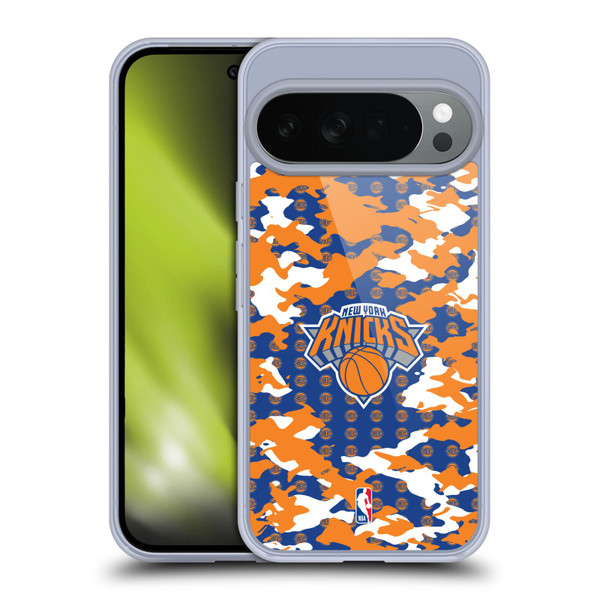 NBA New York Knicks Camouflage Soft Gel Case for Google Pixel 10