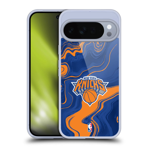 NBA New York Knicks Marble Agates Soft Gel Case for Google Pixel 10 Pro XL