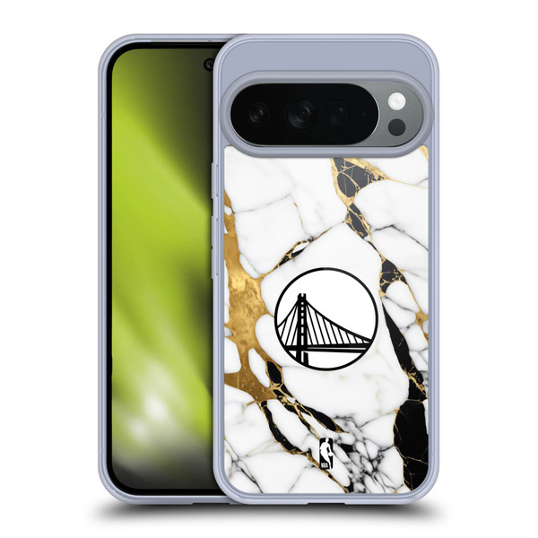 NBA Golden State Warriors White Marble Soft Gel Case for Google Pixel 10