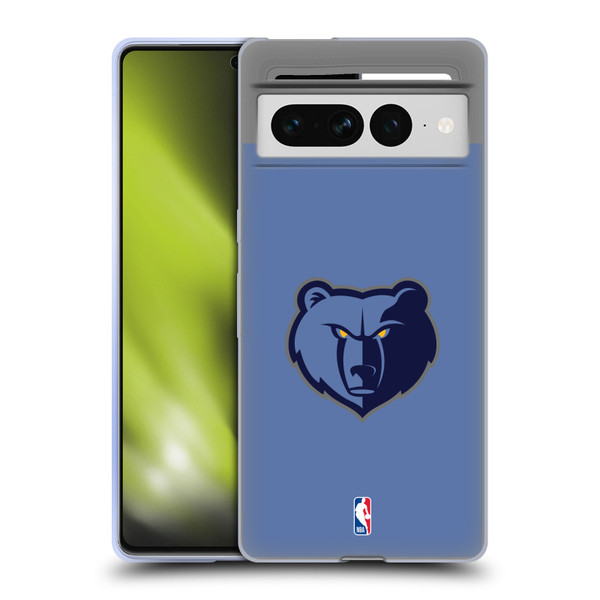 NBA Memphis Grizzlies Logo Light Blue Soft Gel Case for Google Pixel 7 Pro