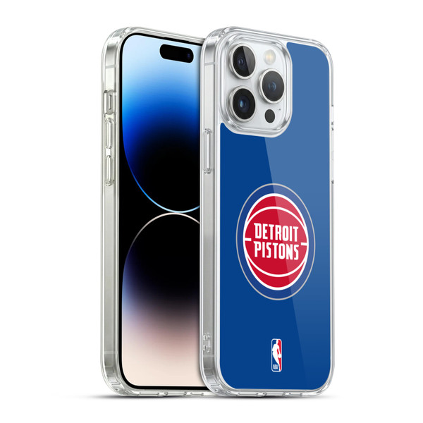NBA Detroit Pistons Logo Blue Soft Gel Case for Apple iPhone 14 Pro Max & MagSafe