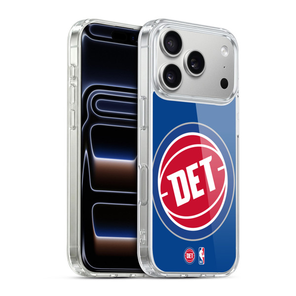 NBA Detroit Pistons Logo Oversized Soft Gel Case for Apple iPhone 17 Pro