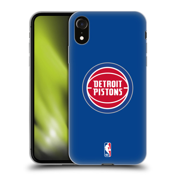 NBA Detroit Pistons Logo Blue Soft Gel Case for Apple iPhone XR