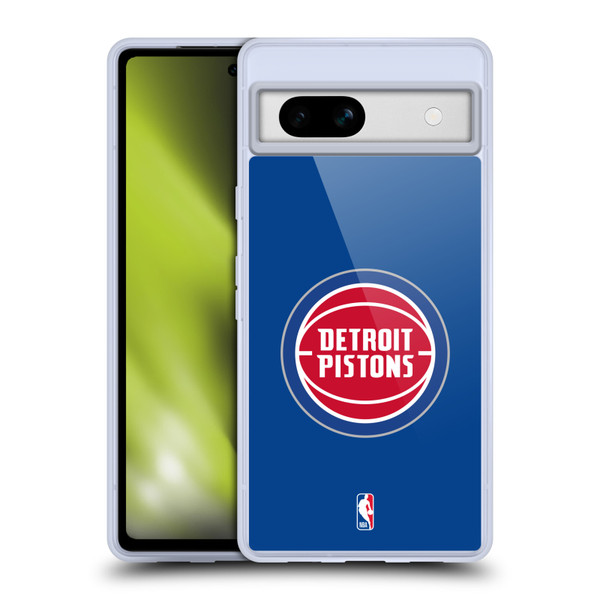 NBA Detroit Pistons Logo Blue Soft Gel Case for Google Pixel 7a