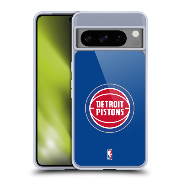 NBA Detroit Pistons Logo Blue Soft Gel Case for Google Pixel 8 Pro