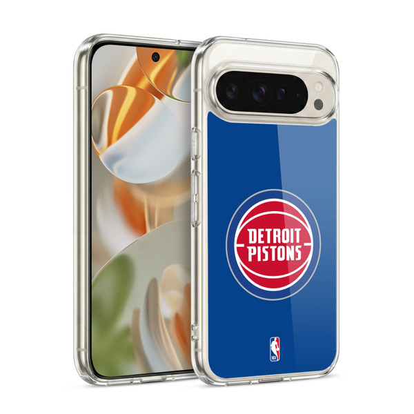NBA Detroit Pistons Logo Blue Soft Gel Case for Google Pixel 9 / Pixel 9 Pro