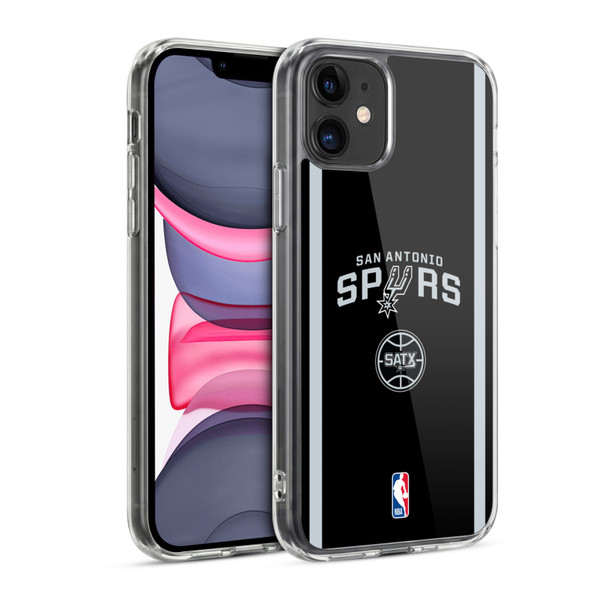 NBA San Antonio Spurs Logo Black Design Soft Gel Case for Apple iPhone 11