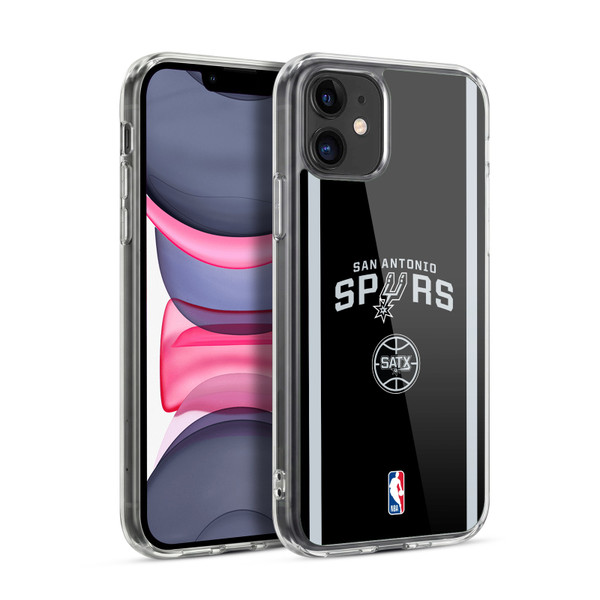 NBA San Antonio Spurs Logo Black Design Soft Gel Case for Apple iPhone 11