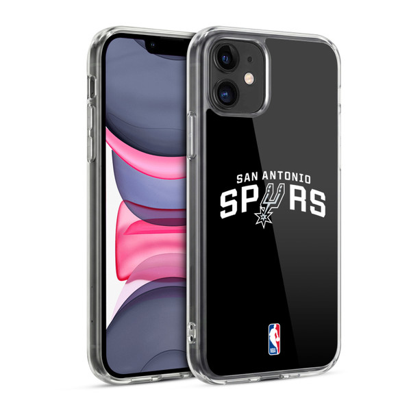 NBA San Antonio Spurs Logo Black Soft Gel Case for Apple iPhone 11