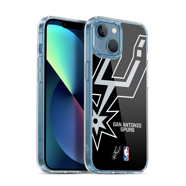 NBA San Antonio Spurs Logo Oversized Soft Gel Case for Apple iPhone 13 Mini & MagSafe