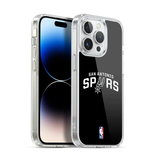 NBA San Antonio Spurs Logo Black Soft Gel Case for Apple iPhone 13 Pro & MagSafe