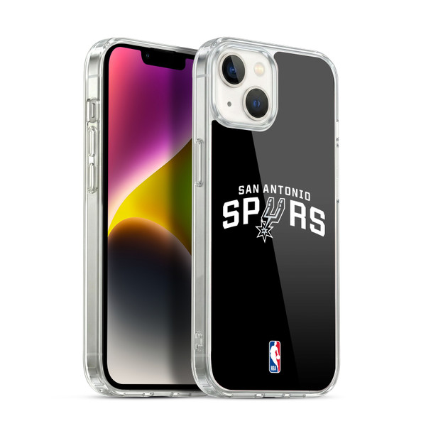 NBA San Antonio Spurs Logo Black Soft Gel Case for Apple iPhone 14 Plus & MagSafe