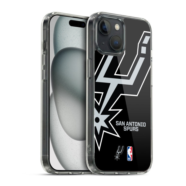NBA San Antonio Spurs Logo Oversized Soft Gel Case for Apple iPhone 15 & MagSafe