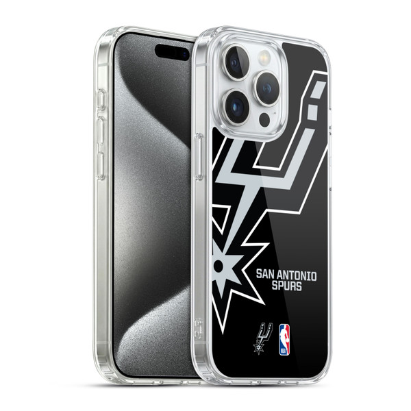 NBA San Antonio Spurs Logo Oversized Soft Gel Case for Apple iPhone 15 Pro & MagSafe