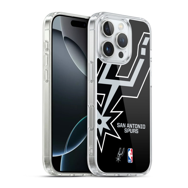 NBA San Antonio Spurs Logo Oversized Soft Gel Case for Apple iPhone 16 Pro & MagSafe