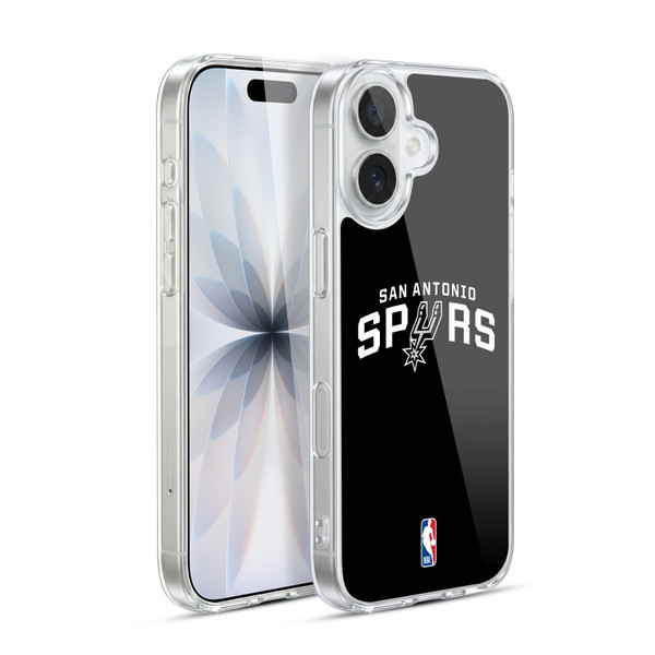 NBA San Antonio Spurs Logo Black Soft Gel Case for Apple iPhone 17