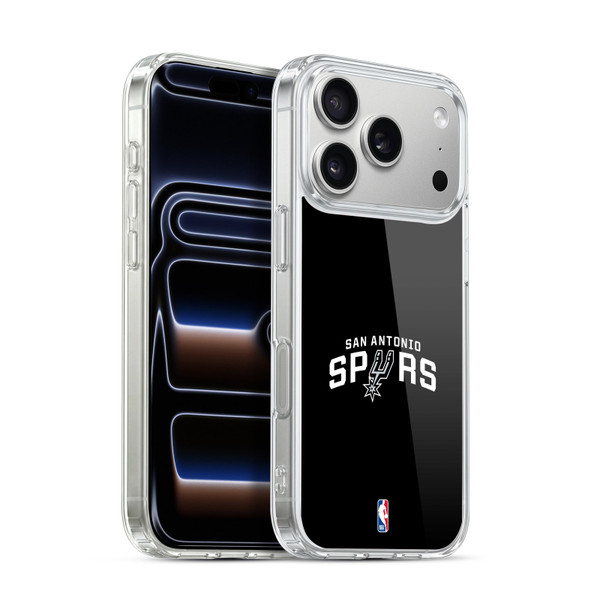 NBA San Antonio Spurs Logo Black Soft Gel Case for Apple iPhone 17 Pro