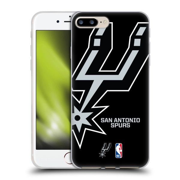 NBA San Antonio Spurs Logo Oversized Soft Gel Case for Apple iPhone 7 Plus / iPhone 8 Plus & MagSafe