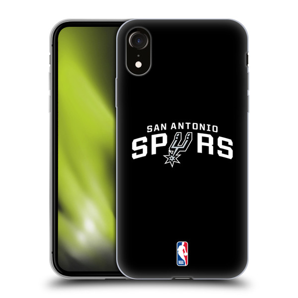NBA San Antonio Spurs Logo Black Soft Gel Case for Apple iPhone XR