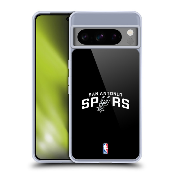 NBA San Antonio Spurs Logo Black Soft Gel Case for Google Pixel 8 Pro