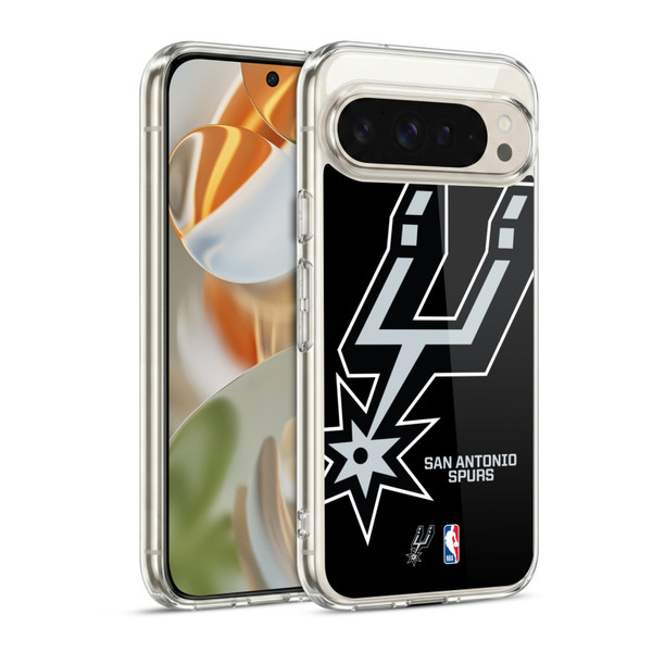 NBA San Antonio Spurs Logo Oversized Soft Gel Case for Google Pixel 9 / Pixel 9 Pro