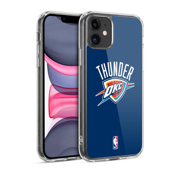 NBA Oklahoma City Thunder Logo Navy Blue Soft Gel Case for Apple iPhone 11