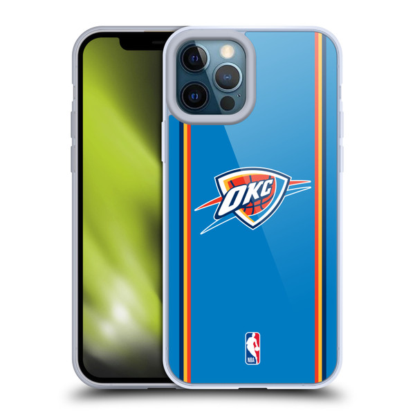 NBA Oklahoma City Thunder Logo Blue Design Soft Gel Case for Apple iPhone 12 Pro Max & MagSafe