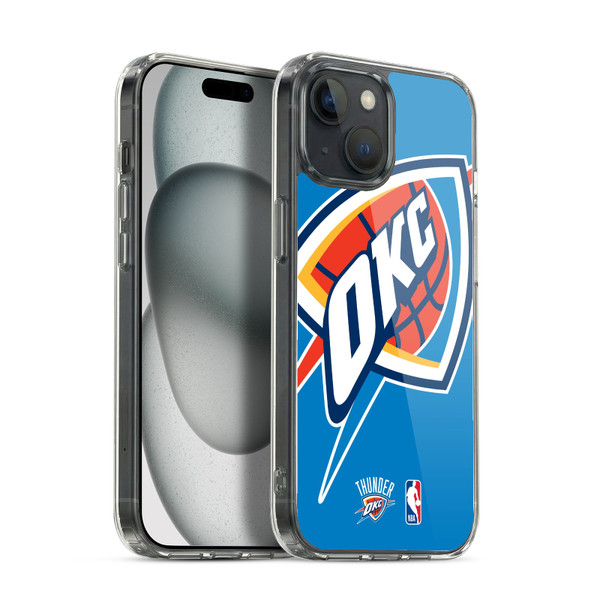 NBA Oklahoma City Thunder Logo Oversized Soft Gel Case for Apple iPhone 15 & MagSafe