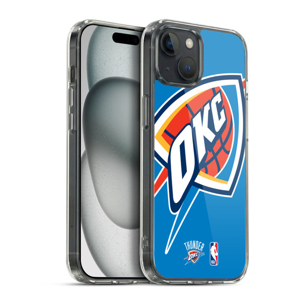 NBA Oklahoma City Thunder Logo Oversized Soft Gel Case for Apple iPhone 15 Plus & MagSafe