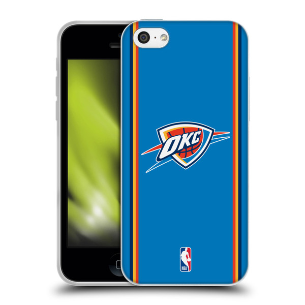 NBA Oklahoma City Thunder Logo Blue Design Soft Gel Case for Apple iPhone 5c