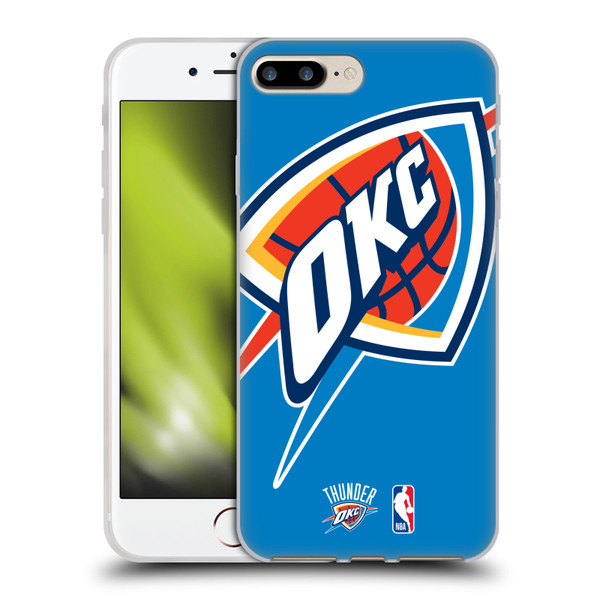 NBA Oklahoma City Thunder Logo Oversized Soft Gel Case for Apple iPhone 7 Plus / iPhone 8 Plus & MagSafe