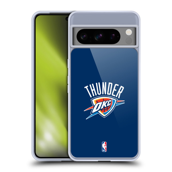 NBA Oklahoma City Thunder Logo Navy Blue Soft Gel Case for Google Pixel 8 Pro